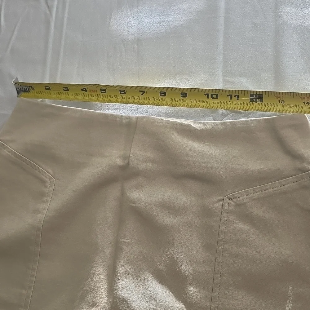 Darjoni Khaki Cotton Pencil Skirt